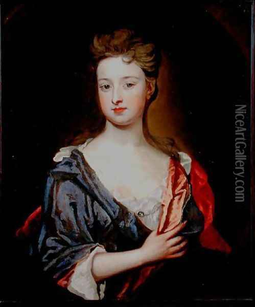 Portrait of a Young Woman Oil Painting - Sir Godfrey Kneller