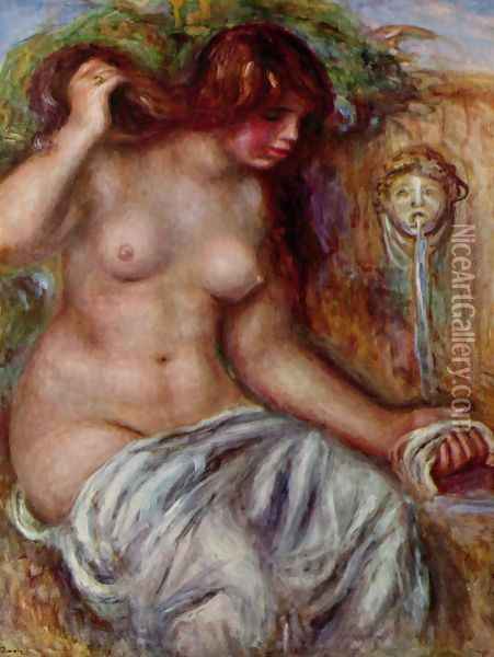 Woman at the Well Oil Painting - Pierre Auguste Renoir