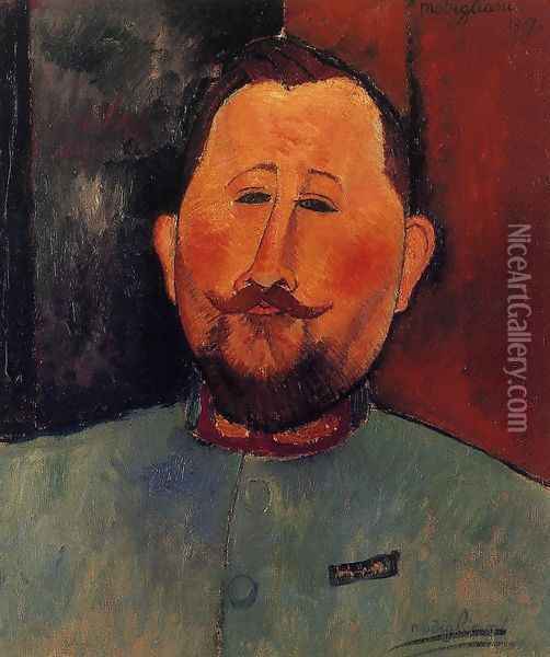 Portrait of Doctor Devaraigne Oil Painting - Amedeo Modigliani
