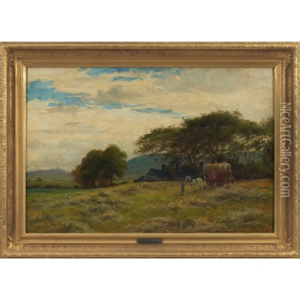 Gathering Hay Oil Painting - James Hey Davies