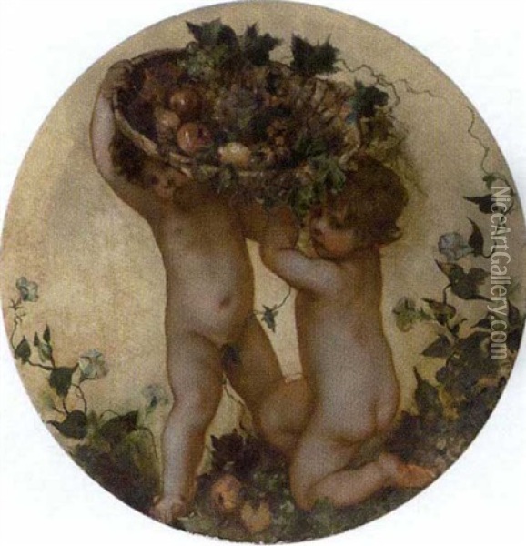 Allegorische Darstellung Des Herbstes Oil Painting - Norbert Schroedl