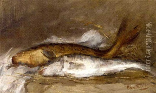 Fresh Fish Oil Painting - Pericles Pantazis