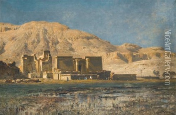 The Plain Of Thebes Oil Painting - Ernest Karl Eugen Koerner
