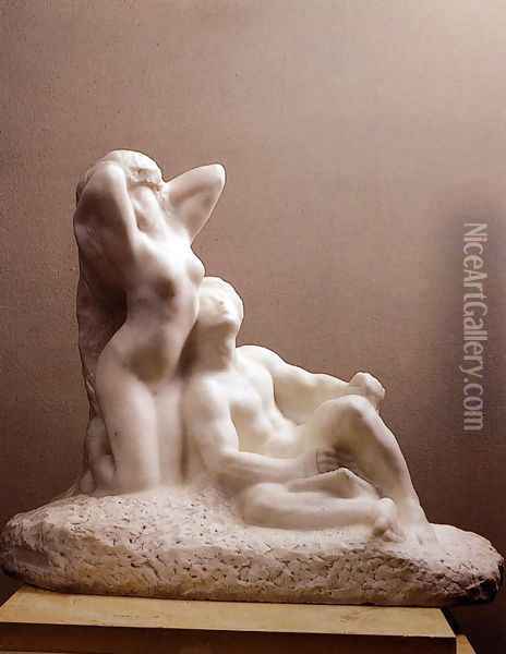 Poet And Muse Oil Painting - Auguste Rodin