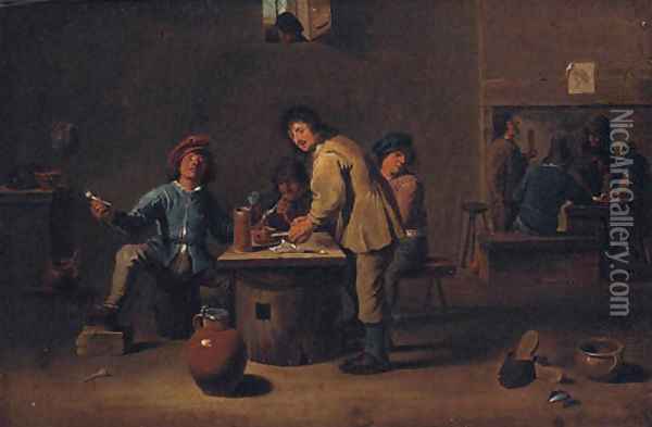 Boors in an Inn Oil Painting - David The Younger Teniers
