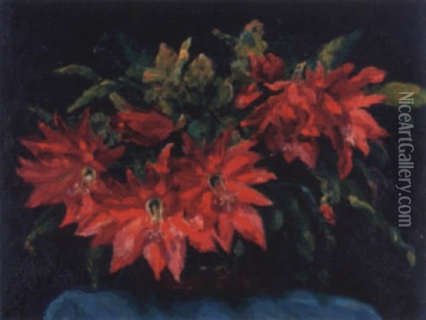 Kaktus In Blute Oil Painting - Friedrich Wilhelm Mook