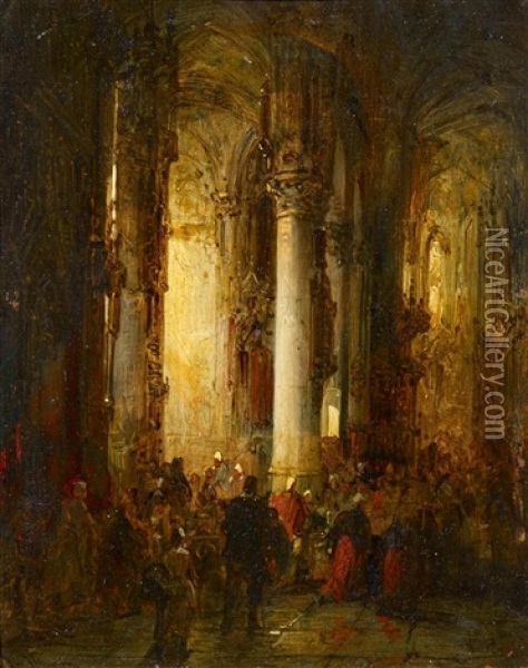 Kircheninterieur Oil Painting - George Gillis van Haanen
