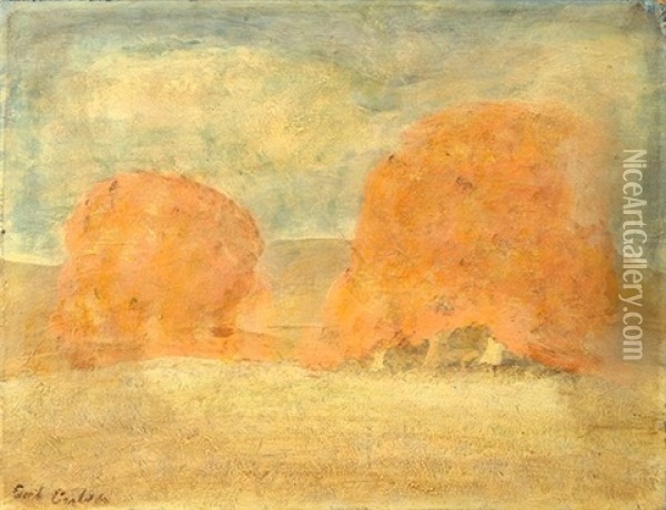October Oil Painting - Emil Carlsen