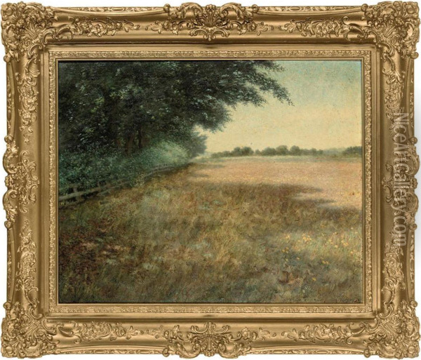 The Corner Of A Field Oil Painting - Edward Bruce