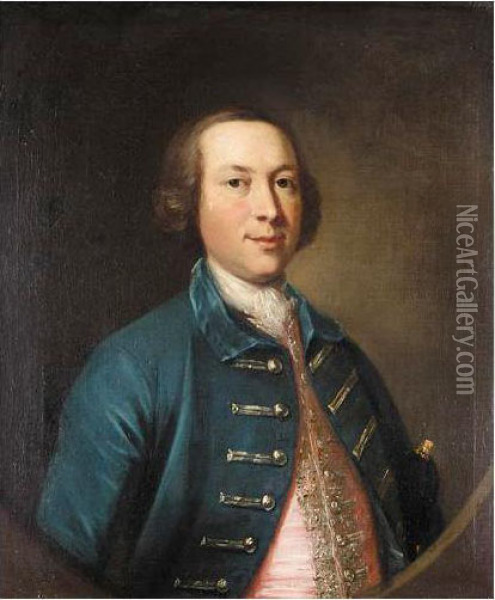 Portrait Of A Gentleman Oil Painting - James Cranke