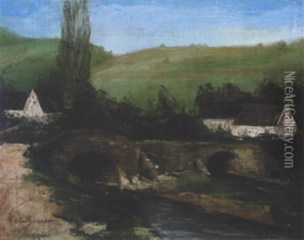 Paysage Au Deux Ponts Oil Painting - Roger de La Fresnaye