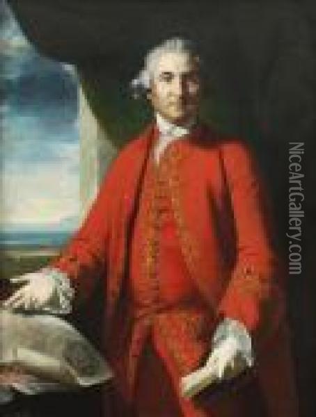 Portrait Of Colonel Isaac Barre Oil Painting - Sir Joshua Reynolds
