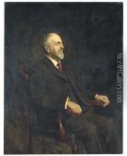 Portrait Of Frederick H. Norman Oil Painting - Sir Hubert von Herkomer