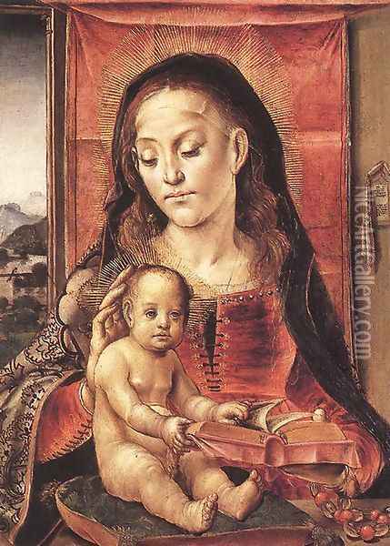 Virgin and Child Oil Painting - Pedro Berruguette