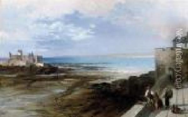 The Coast Of St Briac, France Oil Painting - James Baker Pyne