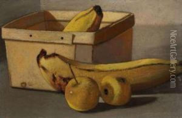 Still Life With Bananas Oil Painting - John Frederick Peto