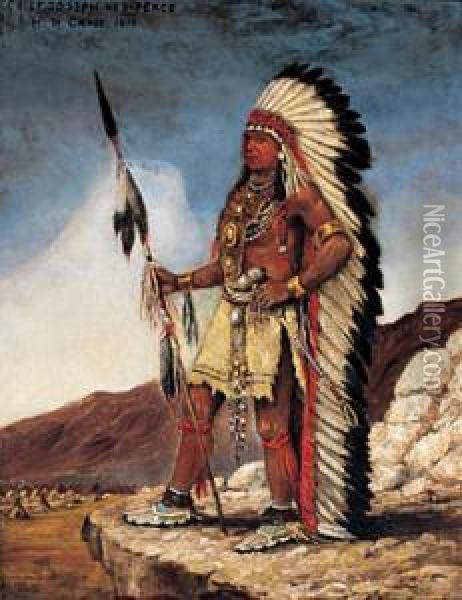 Chief Joseph Nez-perce Oil Painting - Henry Cros