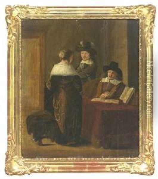 A Musical Party Oil Painting - Cornelis Beelt