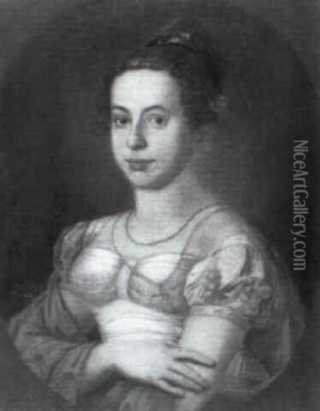 Portrait Einer Jungen Dame Oil Painting - Johann Schon