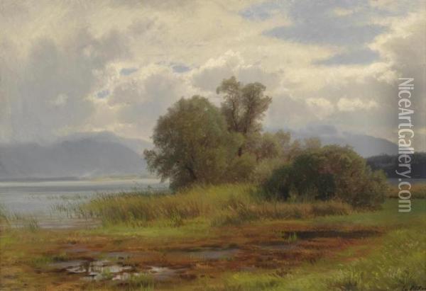 Clouds Over Lake Starnberg Oil Painting - Emilie Mediz-Pelikan