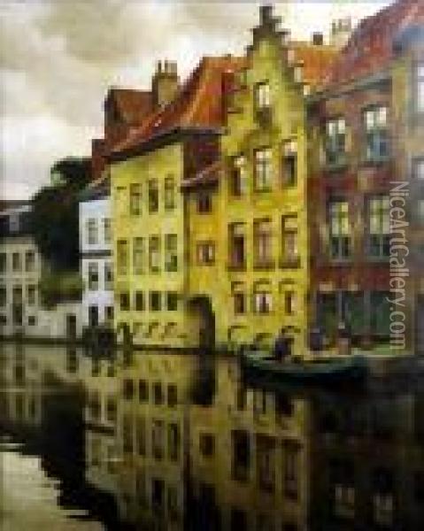 Vue De Bruges Oil Painting - Victor Gilsoul