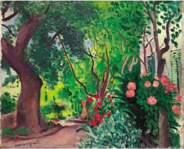 L'allee Du Jardin Oil Painting - Albert Marquet