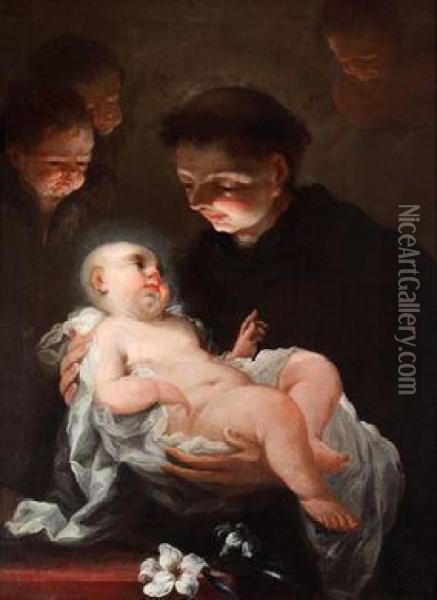 Der Heilige Antonius Von Padova Oil Painting - Luodovico David