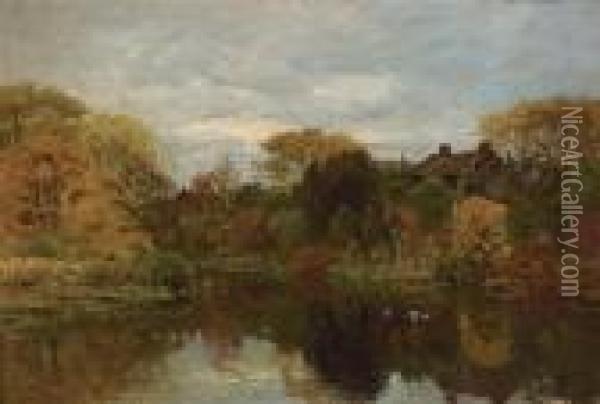 The Sumner House On The Neponsett River Oil Painting - John Joseph Enneking