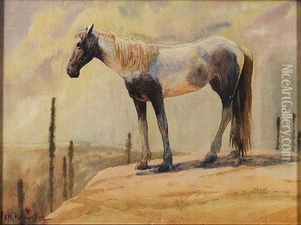 Horse Oil Painting - Ishikawa Kin'Ichiro