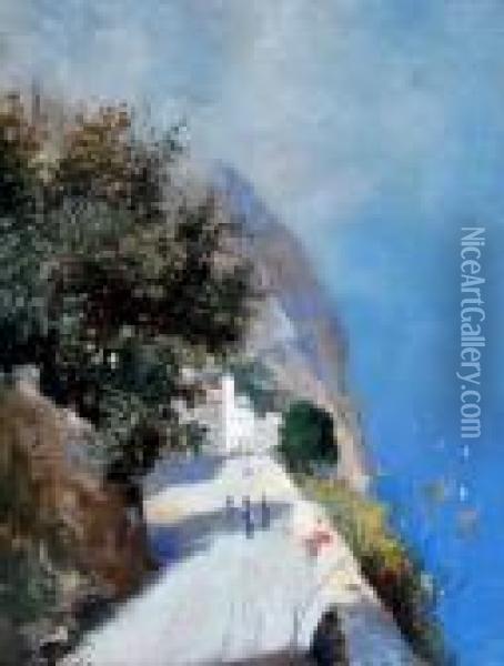 Capri Oil Painting - Oscar Ricciardi