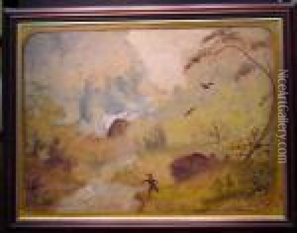 Passaic Falls Oil Painting - Louis Michel Eilshemius