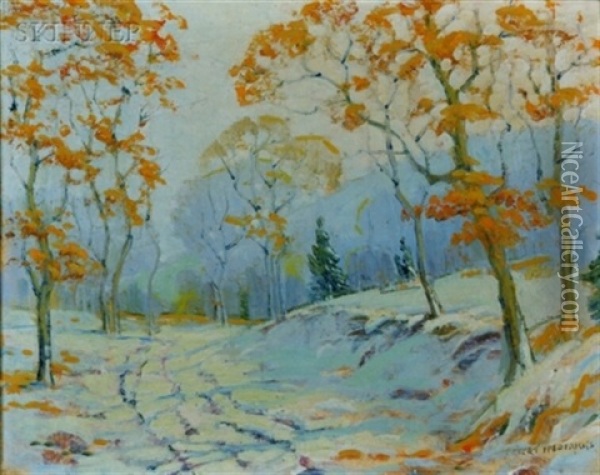 Winter View Oil Painting - Ernest Fredericks