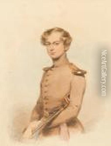 Lieutenant Charles Newton Oil Painting - Francois Theodore Rochard
