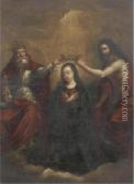 The Coronation Of The Virgin Oil Painting - Bartolome Esteban Murillo