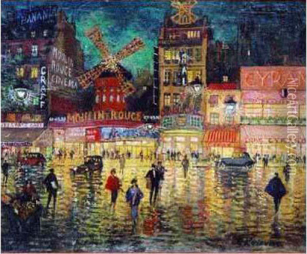 Place Blanche Oil Painting - Konstantin Alexeievitch Korovin
