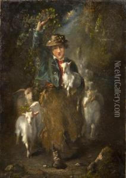 The Little Shepherd Oil Painting - A.B. Rome