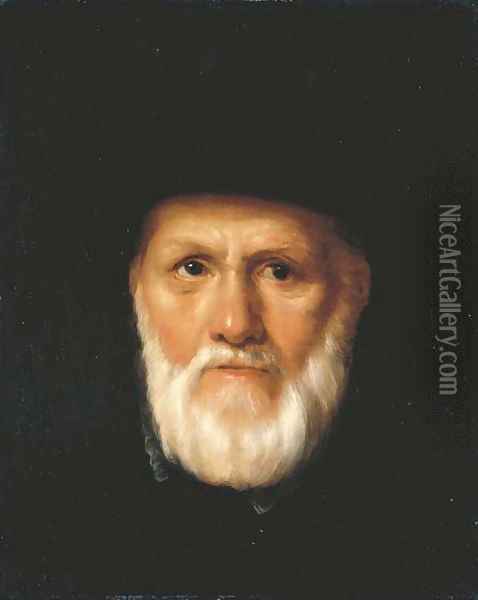 Portrait of Dirck Volckertsz. Coornhert (1522-1590) Oil Painting - Cornelis Cornelisz Van Haarlem