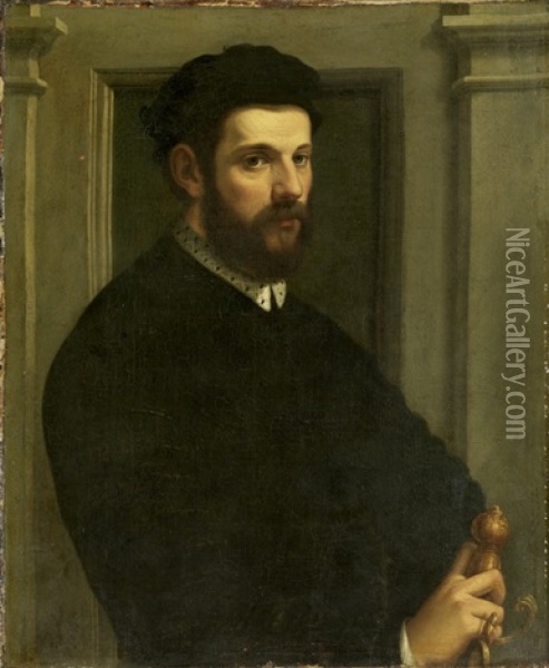 Portrait Eines Edlen Gelehrten Oil Painting - Francesco del Rossi (Salviati)