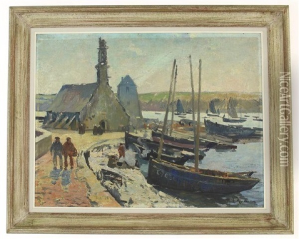 Port De Camaret Oil Painting - Paul Bernard Morchain