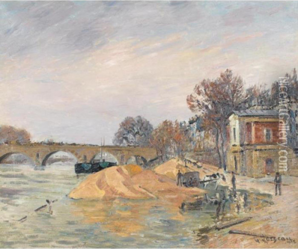 Le Pont Marie De Paris Oil Painting - Gustave Loiseau