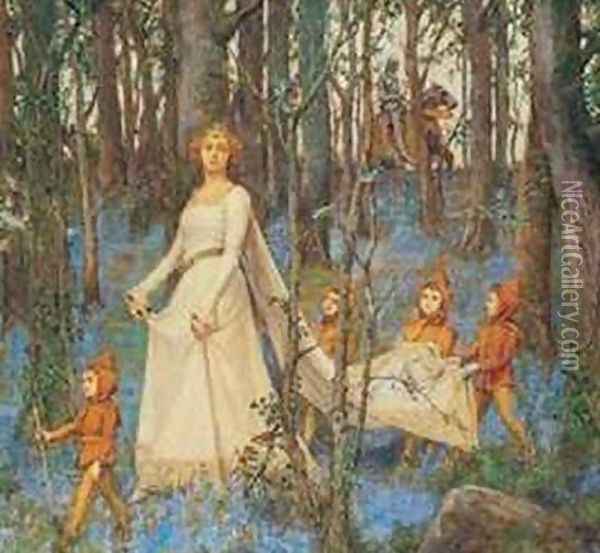The Fairy Wood Oil Painting - Henry Meynell Rheam