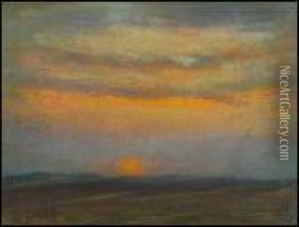 Sunset Oil Painting - Marc-Aurele Foy De Suzor-Cote
