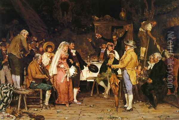 The Wedding Feast Oil Painting - Arturo Ricci