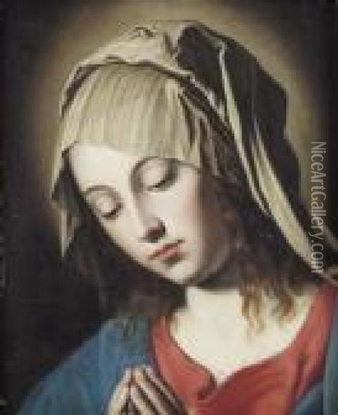 Madonna Orante Oil Painting - Giovanni Battista Salvi