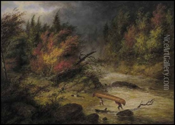 The Storm - Portage Oil Painting - Cornelius David Krieghoff