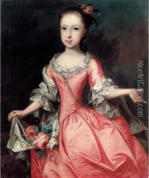 Portrait Of Katherine Stackhouse, Wife Of Jonathan Rashleigh Oil Painting - Edward Smith
