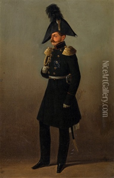 Grand Duke Michael Pawlowitsch Oil Painting - Adolphe Ignatievich Ladurner