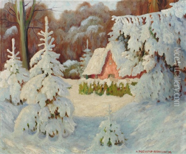 Wintersonne Oil Painting - Hermann Seekamp