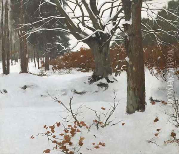Bos in de sneeuw Oil Painting - Willem Witsen