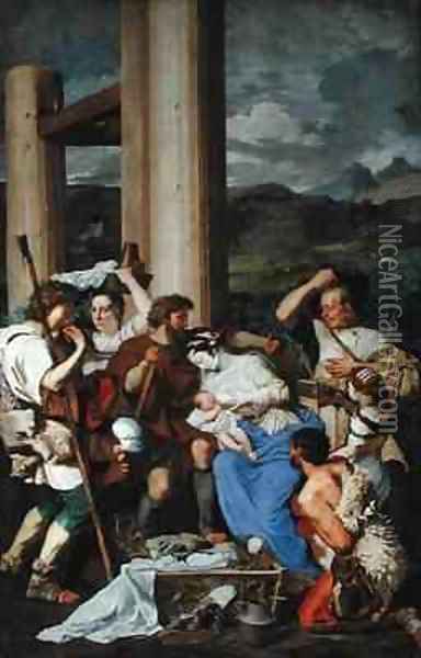Adoration of the Shepherds Oil Painting - Bertholet Flemal